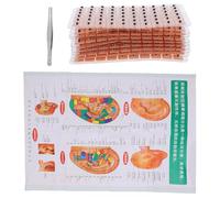 Healeved Kit Acupresión Auricular 1200 Unidades con Parches de Estimulación de Puntos de Acupuntura para Masaje de Oídos, Pinzas y Mapa Detallado de Acupresión, Pegatinas Portátiles