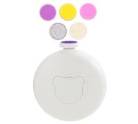 Healeved Kit Afilador y Pulidor Eléctrico Seguro Para Uñas Infantiles, Herramienta Segura Para Manicura y Pedicura, Material Duradero, Color Blanco, Cuidado Diario De Uñas Para Bebés y Niños