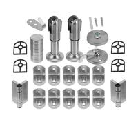 Healeved Kit Completo de Accesorios para Baño Bisagras y Soportes de Alta Capacidad en Acero Inoxidable y Fácil Limpieza para Mamparas de Baños Públicos