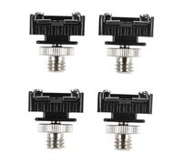 Healeved Kit de 4 adaptadores de Zapata, Rosca de 1/4 - Juego de Montaje de Zapata y Soporte para Flash para cámara DSLR, trípode, micrófono, luz LED, Monitor