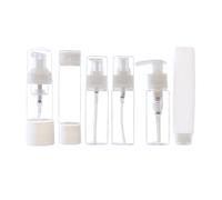 Healeved Kit de 8 Botellas de Maquillaje para Viaje, Pulverizador de Perfume y Botella de Loción Vacía, Mini Envases de Plástico Duradero, Transparentes, Portátiles y Rellenables