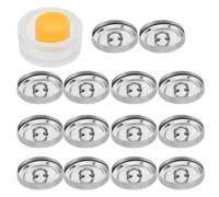 Healeved Kit de Botones Forrados de Tela 18 MM 30L 100 Piezas Herramienta Reutilizable para Abotonar Herramienta para Hacer Botones Caseros Adecuado para Manualidades DIY y Proyectos