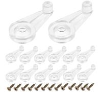 Healeved Kit de Clips para Espejo de Cristal con Tornillos, 50 Piezas de Plástico Resistentes al Óxido, Estructura Sencilla y Robusta, Fácil Instalación para Baño y Salón de Belleza