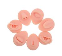 Healeved Kit de Modelos de Piercing Corporal de Silicona Realista Suave y Elástico con Partes de Nariz Oreja Lengua Boca y para Práctica y Enseñanza Profesional