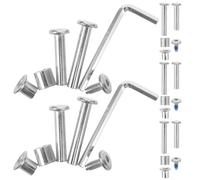 Healeved Kit de Reparación para Patines en Línea Tornillos de Eje de Aleación de Aluminio, Tuercas de Seguridad y Espaciadores Resistentes Corrosión, Compatible Ruedas de Patines