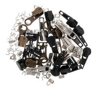 Healeved Kit Reparación Cremalleras 114 Piezas Cabezas Metálicas Deslizadores Desmontables para Chaquetas, Bolsos y Mochilas, Accesorios Costura Duraderos para Reparaciones Prácticas