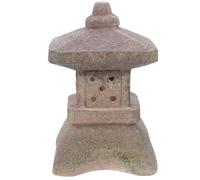 Healeved Lámpara Solar Tipo Pagoda para Jardín Pequeña Luz Nocturna Decorativa de Resina Resistente para Exteriores Iluminación Solar para Patio y Espacio al Aire Libre