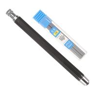 Healeved Lápiz propulsor de metal negro 5,6 MM 1 juego con recambios | Para escritura y dibujo técnico, diseño ligero y portátil, para estudiantes, cuerpo estilizado