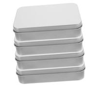 Healeved Latas de Hojalata Rectangulares Bisagras 4 Piezas para Almacenamiento de Dulces en Bodas y Celebraciones, Tamaño Compacto 4.32X2.55X1 Pulgadas, Caja Portátil Segura para Uso Alimentario