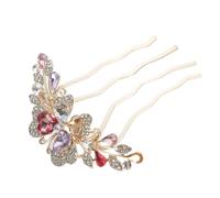 Healeved Lateral Decorativa Gemas Accesorio Para Cabello Recogido Horquilla De Dientes