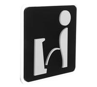 Healeved Letrero Autoadhesivo para Urinario Masculino de Acrílico 10X10 CM Señalización para Baños y Decoración de Pared para Restaurantes Hoteles y Aseos Públicos