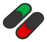 Healeved Letrero para Baño Indicador de Estado Libre y Ocupado Tamaño 10X4 CM Color Negro sin Texto 2 Unidades Señal Deslizante para Puerta de Inodoro Adecuado para Privacidad Baños