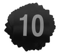 Healeved Letreros Numéricos de Plástico para Mesas 1-25 Señales de Mesa Negras Números Blancos 95X100 MM para Bodas Restaurantes Bares y Fiestas Tarjetas Reutilizables para Eventos