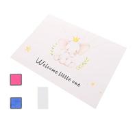 Healeved Libro de Firmas Huellas Dactilares para Fiesta de Revelación de Género Póster Decorativo Árbol de Huellas Incluye 2 Tintas Azul y Rosa y Pegatinas Kit para Shower y Eventos