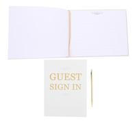 Healeved Libro de Firmas para Boda Elegante de Papel, Set de 1 Libro de Visitas Clásico y Retro para Registro de Invitados en Bodas y Muchas Ocasiones