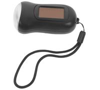 Healeved Linterna Solar de Manivela Multifuncional LED Portátil Negra Linterna Práctica para Camping Emergencias y Uso Doméstico Recargable sin Pilas Ahorro Energético