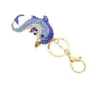 Healeved Llavero Colgante De Delfín Con Pedrería Azul Adorno Decorativo Para Bolsos y Llaves Encanto Metálico Resistente Para Mujeres y Niñas