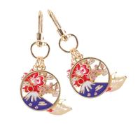 Healeved Llavero de Aleación de Zinc Pack de 2 Piezas Diseño Artístico de Flor de Cerezo y Koi, Compacto y Decorativo para Ocasiones Festivas y Souvenirs de Viaje