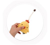 Healeved Llavero De Crochet Llavero Bonito Forma De Pollo Hecho Mano Hogar La Oficina y Viajes Accesorio Divertido Bolso