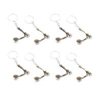 Healeved Llaveros Creativos de Aleación de Zinc para Scooter y Mochila, 8 Piezas en Color Bronce, Accesorios Colgantes Versátiles para Deporte y Uso Diario