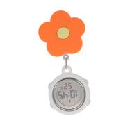 Healeved Luminous Digital Nurse Watch with Retractable Clip Flower Fob For Women Healthcare Professionals Lightweight Medical Brooch For Nursing Students and Paramedics
