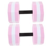 Healeved Mancuernas Flotantes para Aeróbic Acuático 2 Piezas Pesas Pequeñas de EVA Color Rosa y Blanco Equipo Ligero para Entrenamiento Piscina y Ejercicios Impacto