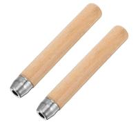 Healeved Mango de Madera Maciza para Lima de Carpintería 17 CM con Orificio Redondo de 8 MM Mango Ergonómico para Herramienta Manual Repuesto para Limas de Madera en Bricolaje y