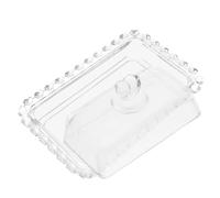 Healeved Mantequera de Cristal con Tapa y Cúpula, Recipiente Reutilizable para Mantequilla con Capacidad Moderada Adecuado para Picnics y Eventos al Aire Libre