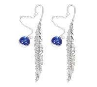 Healeved Marcadores de Páginas Luminosos de Constelaciones, 2 Piezas de Hierro y Piedra Natural en Color Plata, Diseño Original y Cómodo para Lectores Nocturnos