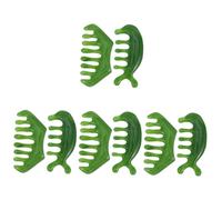 Healeved Masajeador Ancho Grasiento Cepillo De Masaje Del Cuero Cabelludo Peine Accesorio De Masaje Depurador De Cuero Cabelludo Jade Light Green 2 Piezas X 4