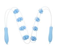 Healeved Masajeador de Espalda Rodillos de Bolas, Modelo Azul, Herramienta de Masaje Corporal Portátil para Aliviar Fatiga Muscular y Mejorar Circulación en Casa y Viaje