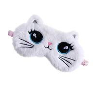 Healeved Máscara de Ojos de Gato Peluche Antifaz para Dormir Diseño de Dibujos Animados Cubre Ojos para Dormir Hora del Almuerzo