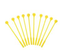 Healeved Mazas para Instrumentos de Percusión Baquetas de Batería Amarillas de 20 CM Set de 10 Piezas Material Resistente para Músicos y Bateristas Principiantes y Profesionales