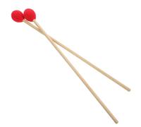 Healeved Mazas para Marimba de Percusión de Madera Mango de Arce Par de Baquetas Pequeñas Envueltas en Hilo Rojo Accesorio para Instrumento de Percusión de Concierto