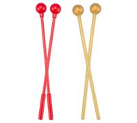 Healeved Mazos Pequeños para Percusión de Campana, 2 Pares Abs Duro y Blando, Baquetas para Xilófono y Carillón, Accesorios Musicales para Músicos Principiantes y Profesionales