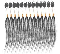 Healeved Mechones de Cabello Humano Real para Teñir de Muestras de Color con Hebillas Doradas para Practicar Salón y Técnicas de Batidor de Tinte