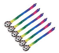 Healeved Medallas de Fútbol de Metal 6 Piezas Cinta Cuello, Premio para Competición Deportiva, Medalla de Celebración y Reconocimiento para Torneos y Eventos Escolares