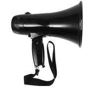 Healeved Megáfono Portátil de Plástico Negro 25W Grabación de 240 Segundos Altavoz Manual para Animación Deportiva Emergencias y Eventos al Aire Libre Sin Baterías