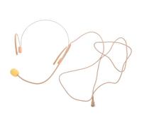 Healeved Micrófono de Auriculares para Hablar en Público Cable, Ligero y Confiable, Estilo Diadema Beige, Adecuado para Profesores y Guías en Conferencias y Charlas