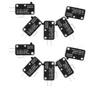 Healeved Microinterruptor de Límite 10 Piezas Spdt 1no 1nc Botón de Rápida para Electrodomésticos, Repuesto de Interruptor de Límite, Accesorio para Reparación y Control Industrial