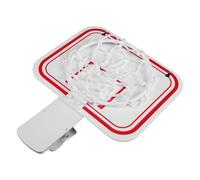 Healeved Mini Canasta con Clip de Baloncesto Promueve Orden y Maximiza Espacio Escritorio para Cubo de Basura de Plástico Blanco Adecuado para Oficina y Dormitorio