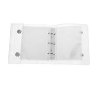 Healeved Mini Carpeta de Anillas Redondas Transparente con Doble Cierre de Botón Protector Flexible para Papeles Sueltos Bolsillos Recargables para Oficina y Escuela