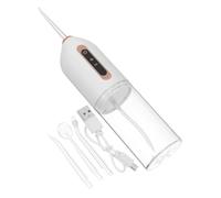 Healeved Mini Irrigador Oral Portátil Recargable USB Dispositivo Inalámbrico con Tanque de Flosser Dental Ajustable para Cuidado Bucal Viaje y Uso Diario