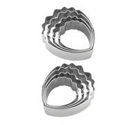 Healeved Molde de Acero Inoxidable para Cortar Peonías Juego de 8 Piezas Forma de Pétalo Herramienta Duradera para Arcilla Polimérica Cerámica y Manualidades Molde Decorativo para