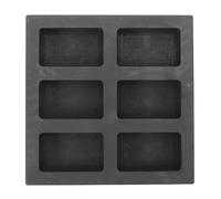 Healeved Molde de Fundición de Grafito Rectangular para Refinación de Metales como Oro y Latón, Resistente Contaminación, Adecuado para Aplicaciones Industriales