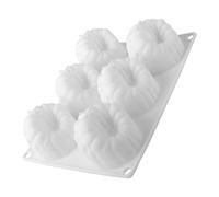 Healeved Molde de Silicona para Fondant de Frambuesa 6 Cavidades Grande 156g Negro, Molde para Mousse, Chocolate y Decoración de Pasteles, Resistente al Calor, Adecuado para Repostería