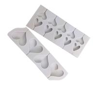 Healeved Moldes de Silicona para Hornear Chocolate 2 Piezas 4 y 10 Cavidades en Forma de Corazón Antiadherentes Reutilizables Aptos para Horno y Fabricación Casera de Piruletas