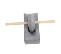 Healeved Molino Manual de Piedra Pequeño de 12 Cm para Té y Especias, Molinillo de Mano Tradicional Muela de Piedra, Trituradora de Granos para Cocina y Molienda de Café