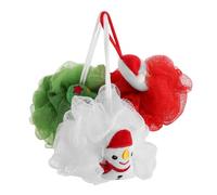 Healeved Muñeca De Baño Navideña Funda De Jabón De Espuma Bola De Baño Práctica Esponja Vegetal Para Ducha