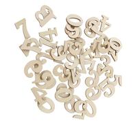 Healeved Números de Madera sin Terminar 0-9 100 Piezas de Números Árabes DIY de Madera Natural sin Pintar 30 MM Accesorios para Relojes y Manualidades Ideales para Proyectos de Arte y